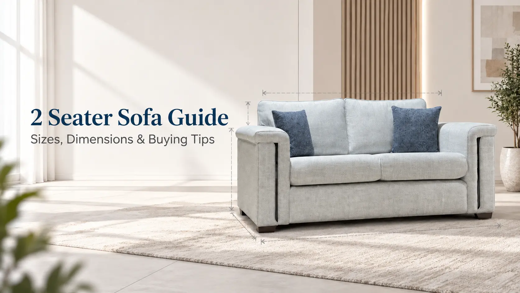2 Seater Sofa Guide: Sizes, Dimensions & What to Check Before Buying